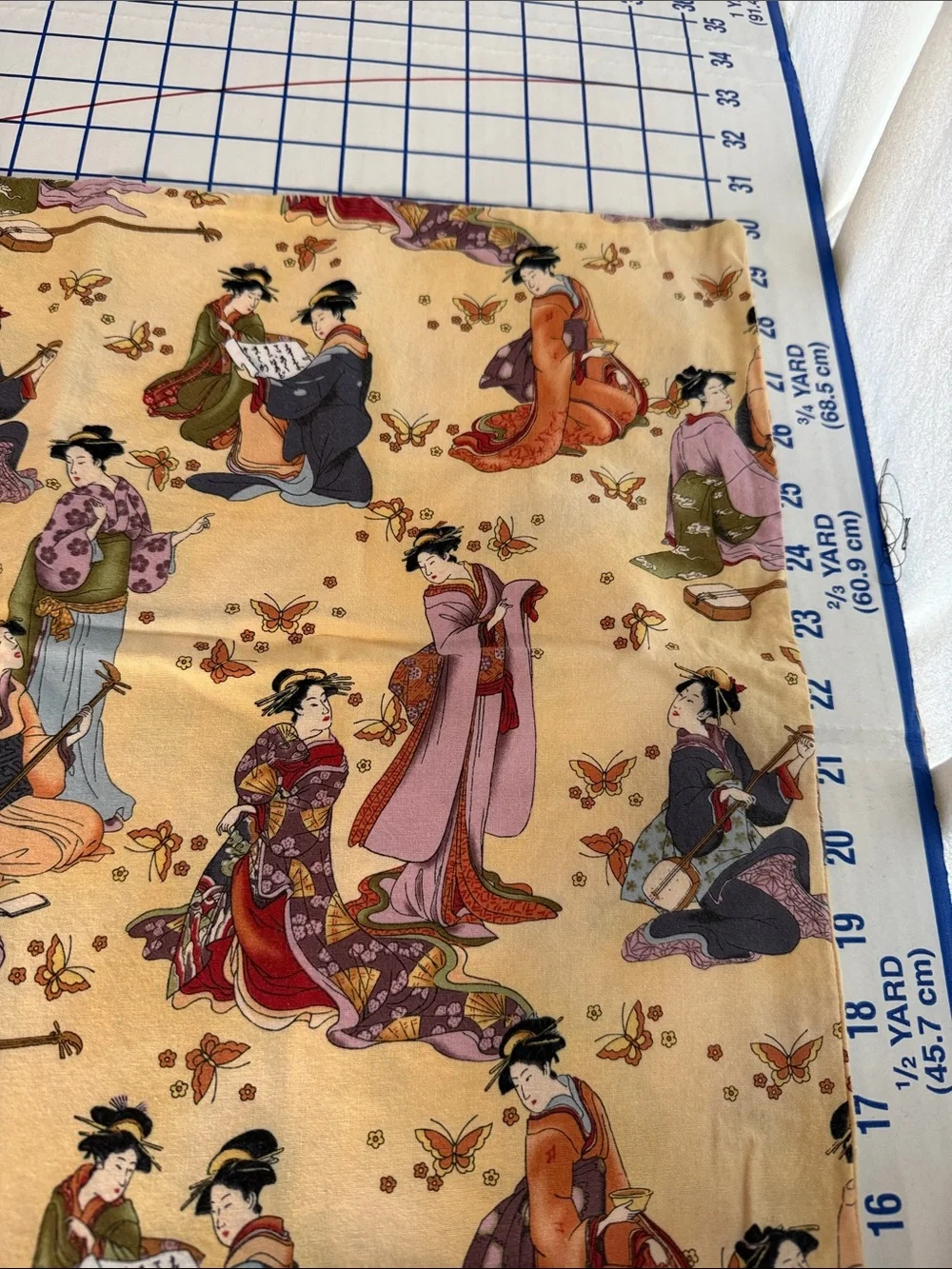 Vintage Asian Geisha Pillowcase Pair Japanese-Inspired Cotton Blend Standard